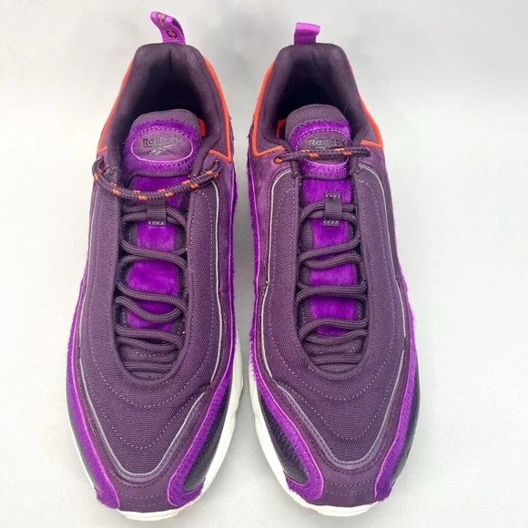 Reebok Mens 11 GOK Daytona DMX Shoes Chalk Pigment Purple Running Sneaker FV6077